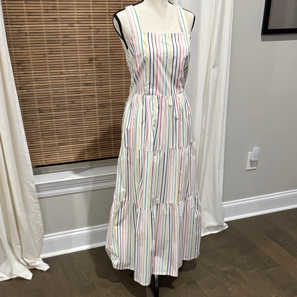 J. Crew Pastel Striped Maxi Dress